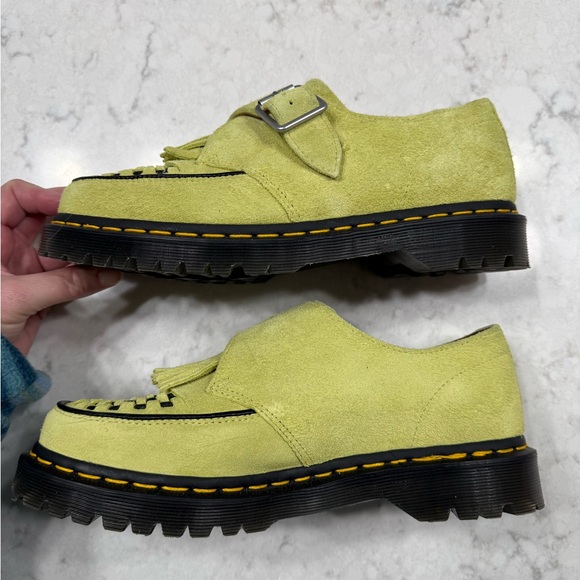 Dr. Martens Ramsey Kiltie Lime Green Loafers - Picture 4 of 10